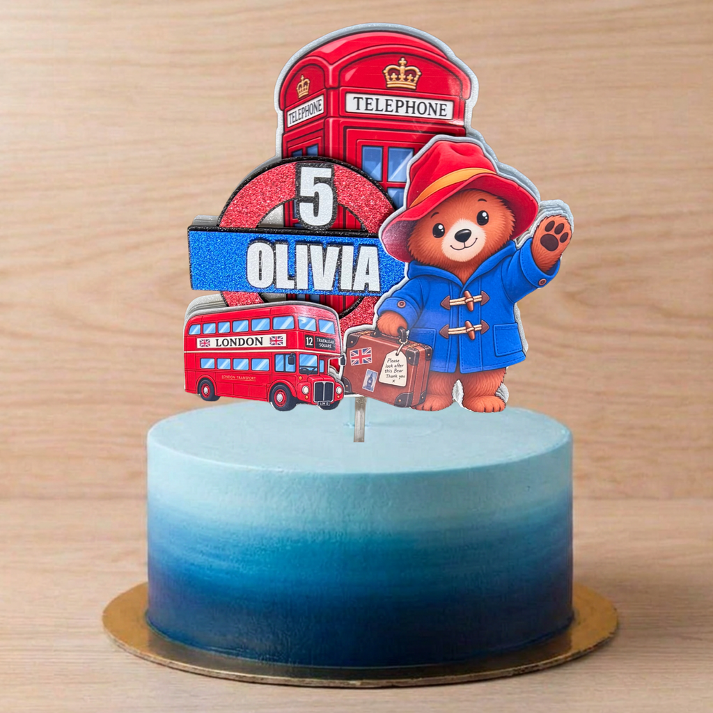 Paddington Bear Personalised Cake Topper – London Birthday