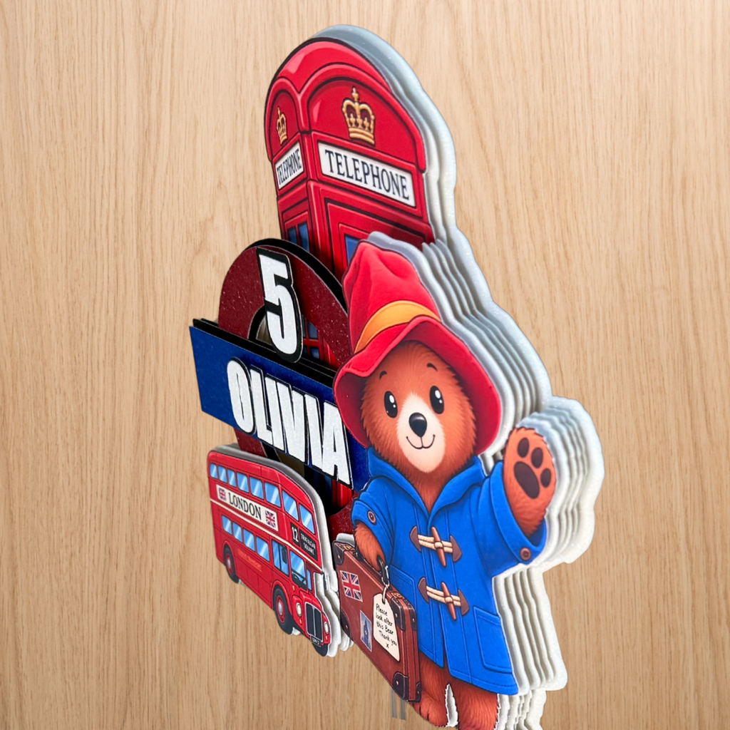 Paddington Bear Personalised Cake Topper – London Birthday