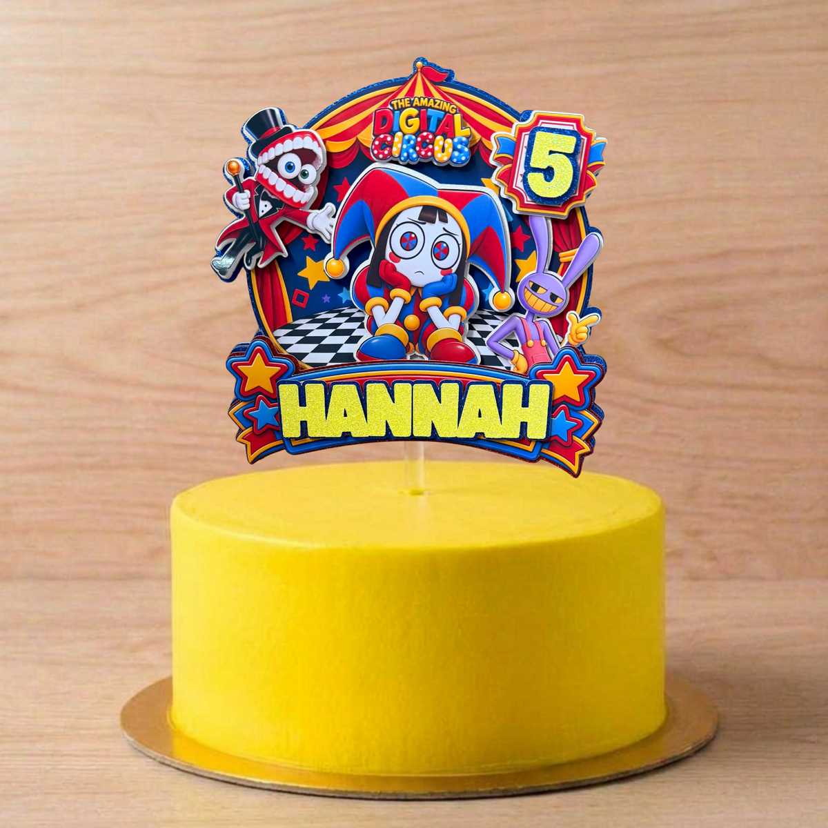 The Amazing Digital Circus Cake Topper – Personalised Name & Age
