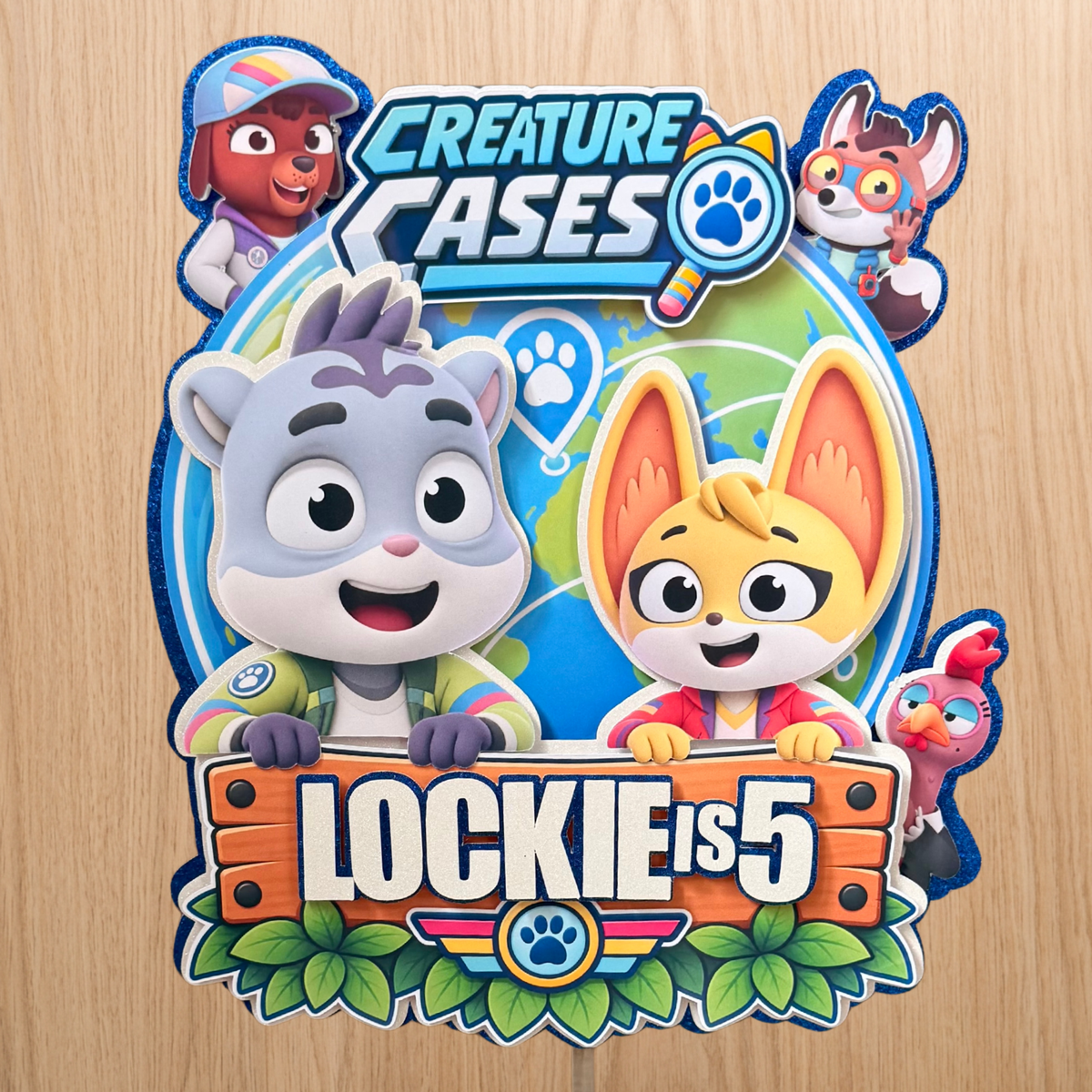 Creature Cases Cake Topper – Personalised Name & Age
