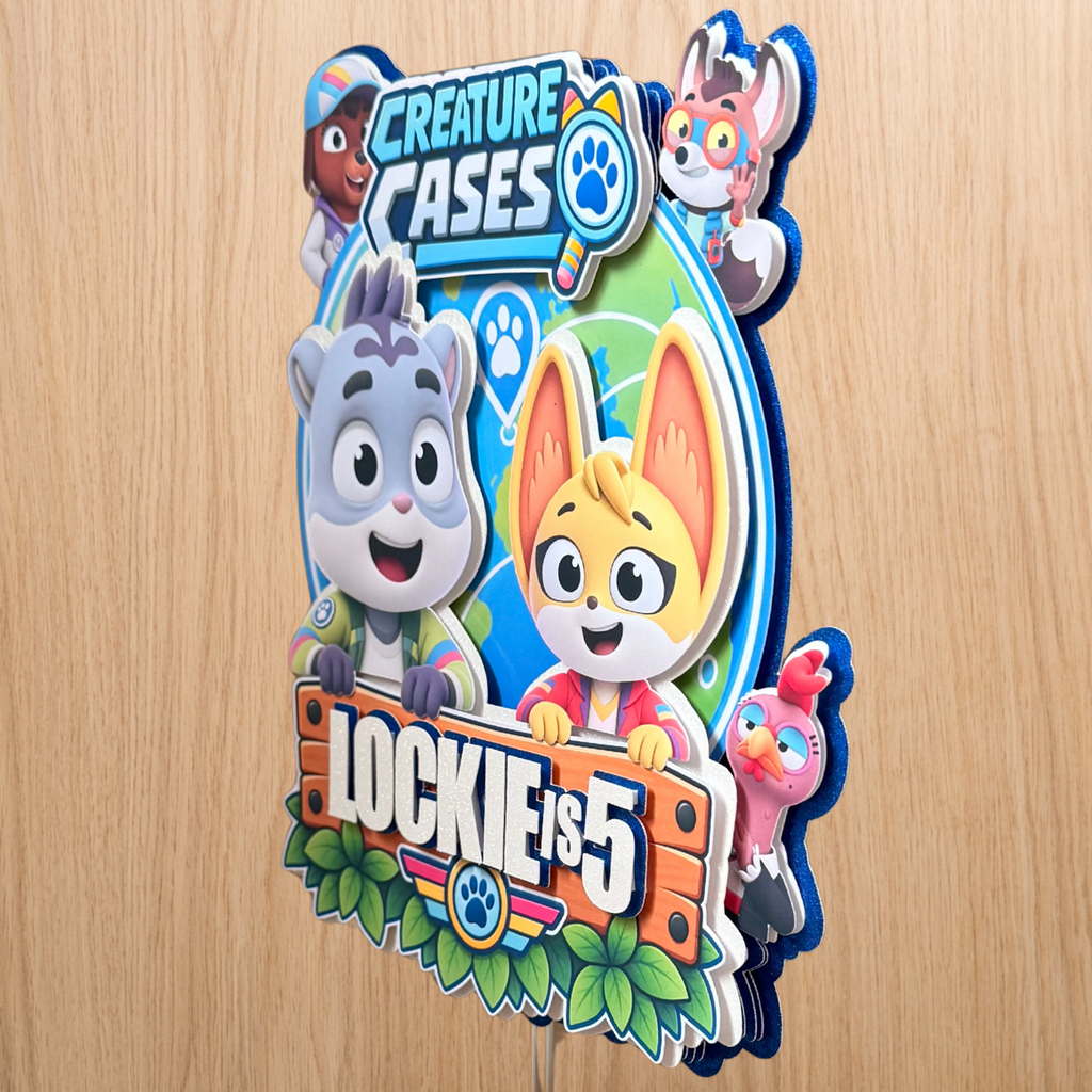 Creature Cases Cake Topper – Personalised Name & Age
