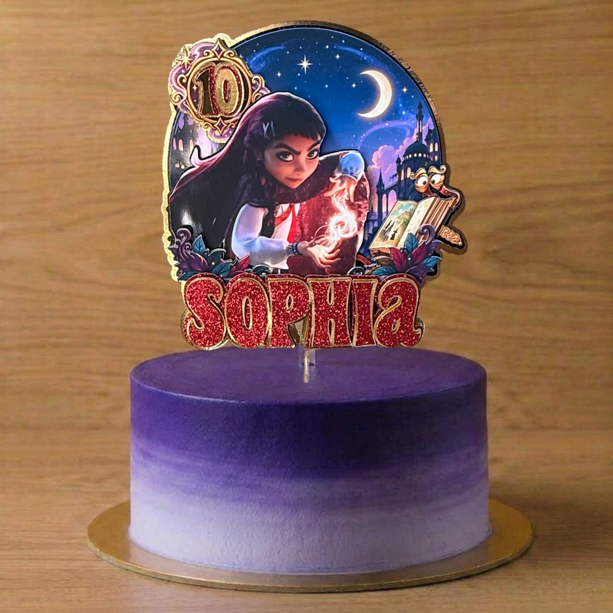 HEXED Cake Topper – Personalised Name & Age Birthday Cake Decoration