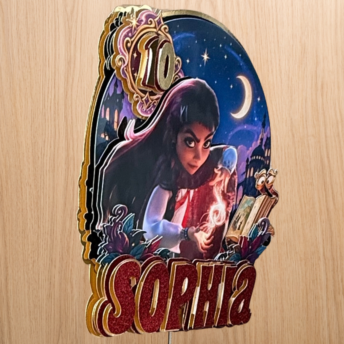 HEXED Cake Topper – Personalised Name & Age Birthday Cake Decoration
