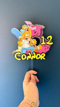 The Simpsons Personalised Cake Topper | Custom Name & Age Birthday Decoration