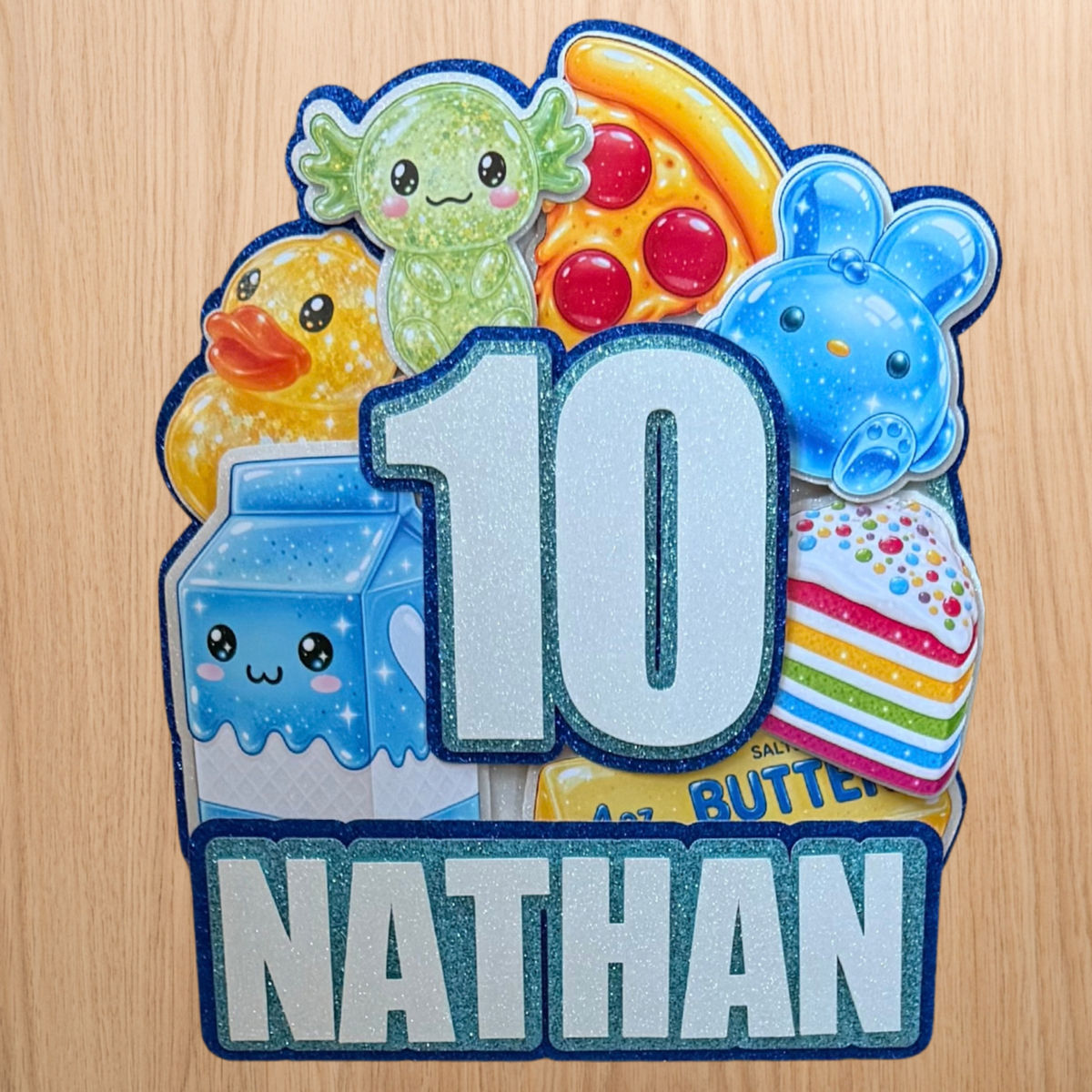 Kawaii Squishes Cake Topper – Personalised Name & Age