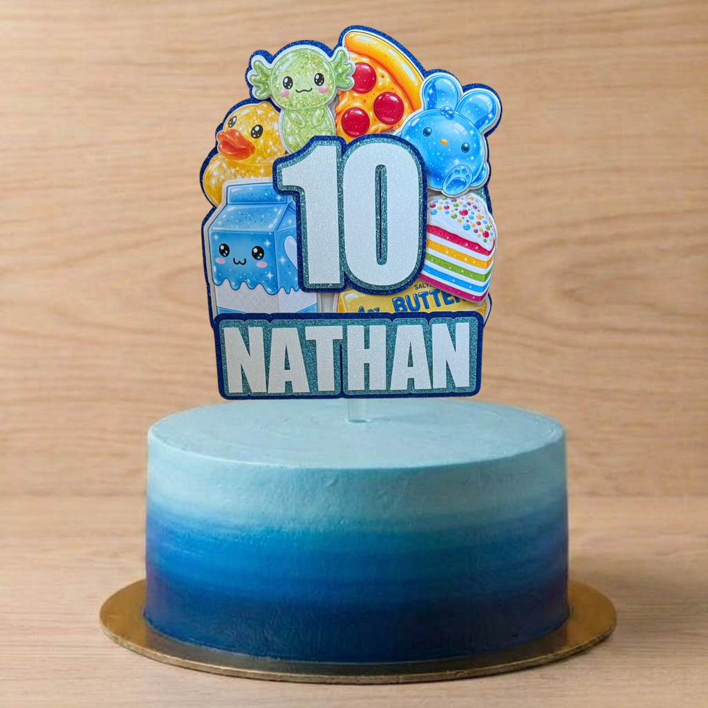 Kawaii Squishes Cake Topper – Personalised Name & Age