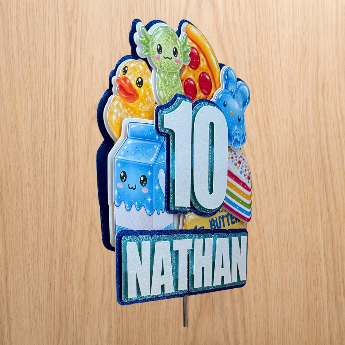 Kawaii Squishes Cake Topper – Personalised Name & Age