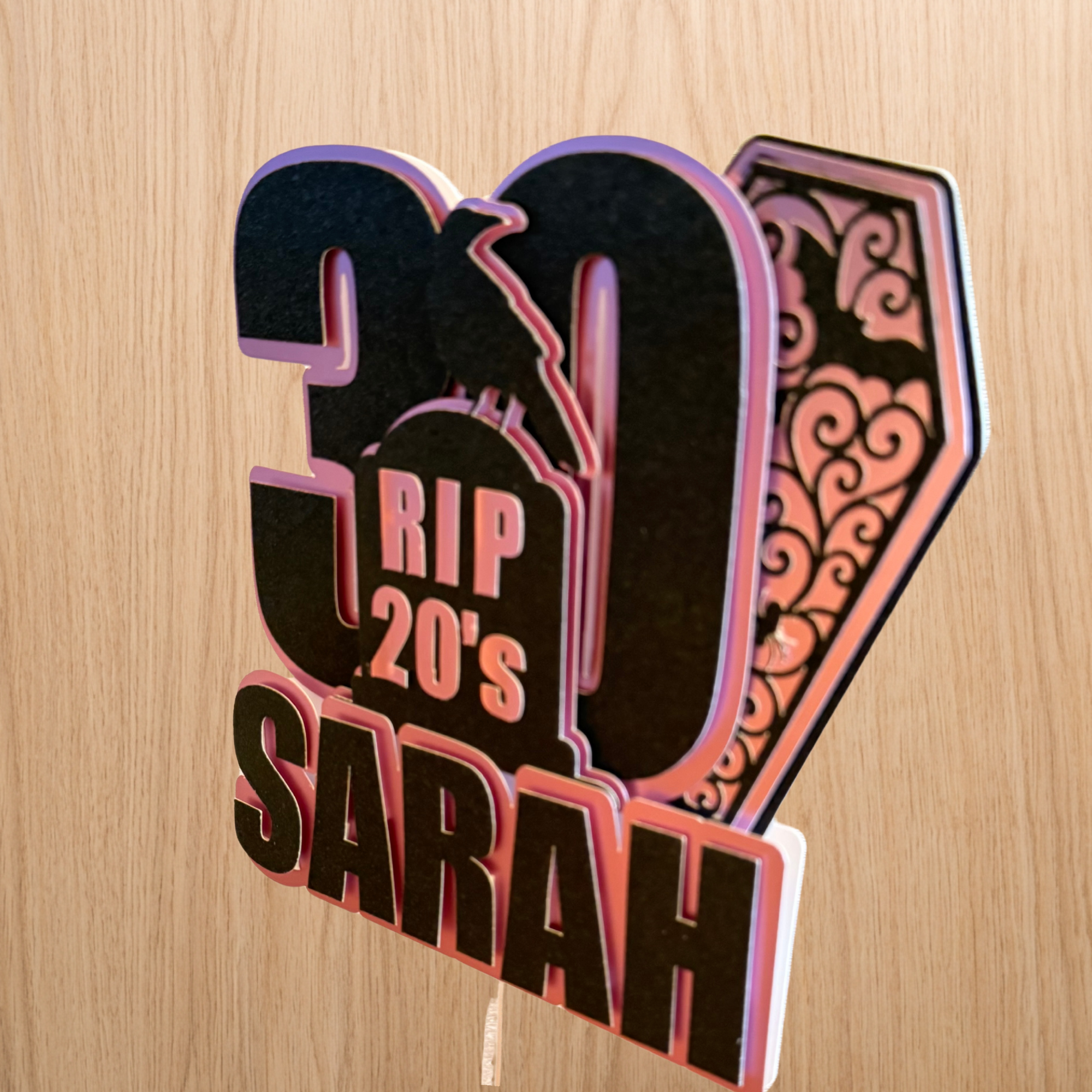 RIP Birthday Cake Topper | Personalised 30th, 40th & 50th Birthday | Complete Party Set