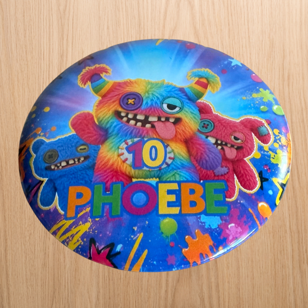 Fuggler – Matching Personalised Birthday Badge 58mm