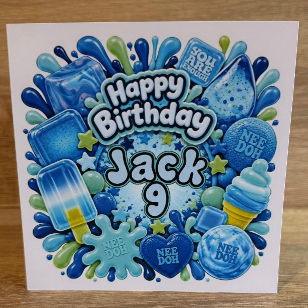 NeeDoh Inspired Personalised Birthday Card | Name & Age
