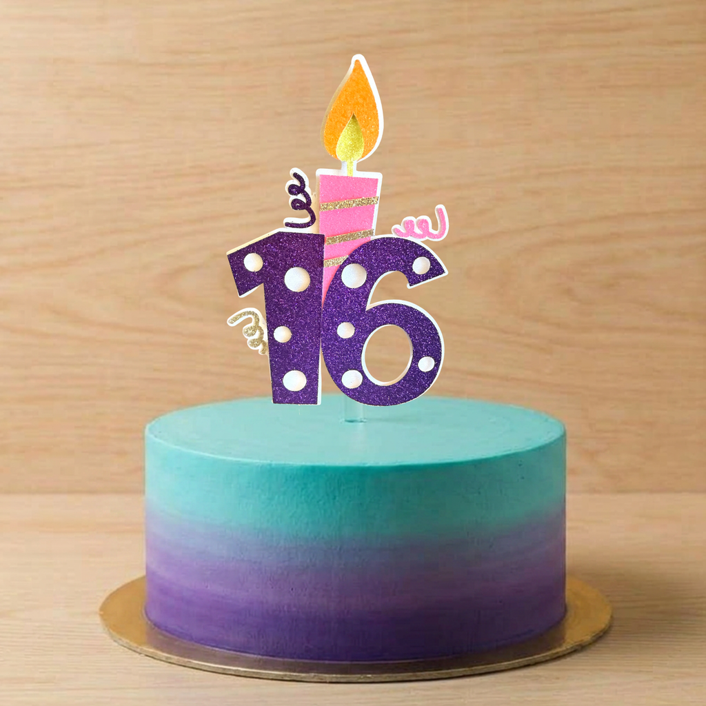 Sweet 16 Cake Topper – 16th Birthday Cake Decoration