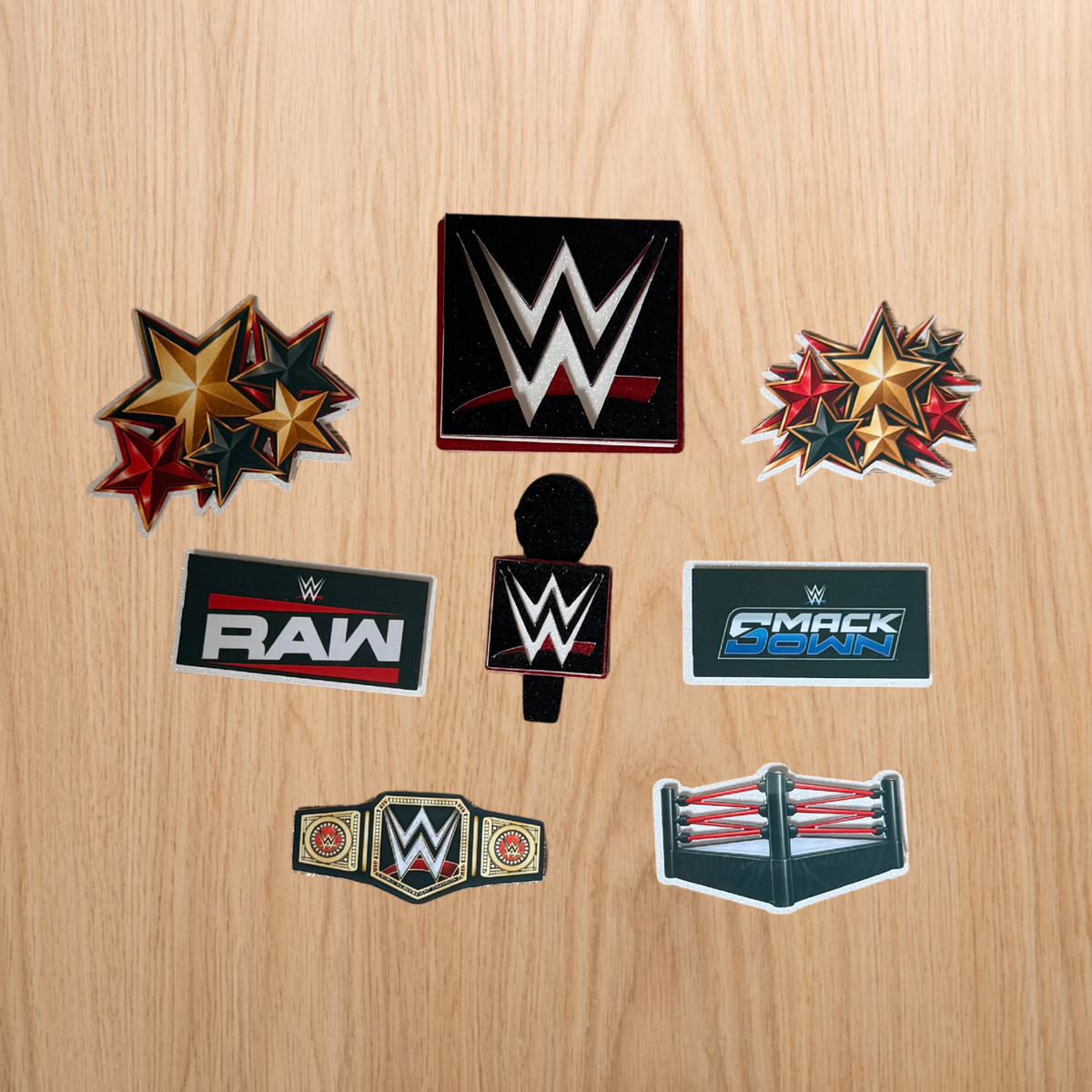 WWE Wrestling Birthday Cake Topper – Personalised Big Show, John Cena & Undertaker