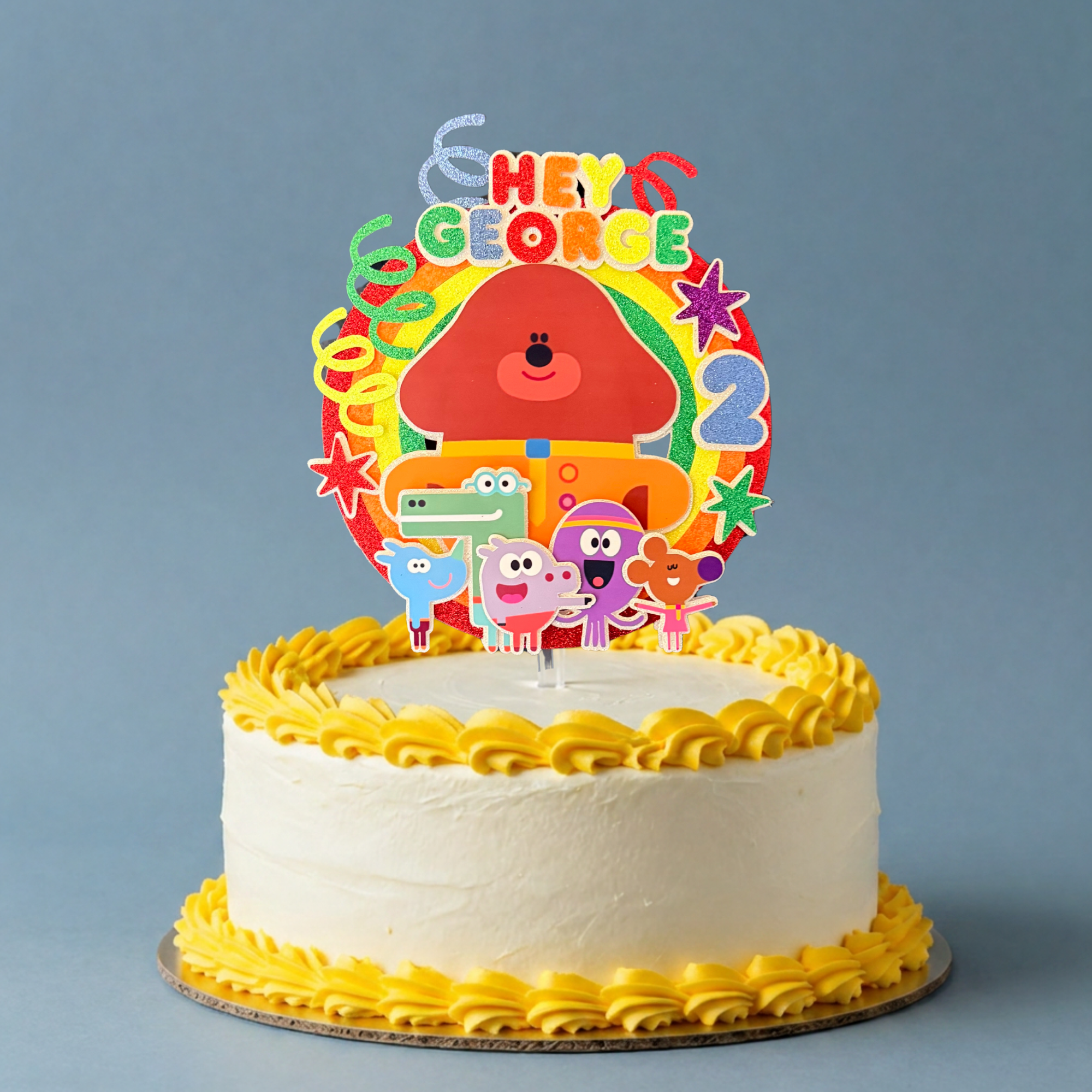 Hey Duggee Personalised Cake Topper | Custom Name & Age Birthday Decoration