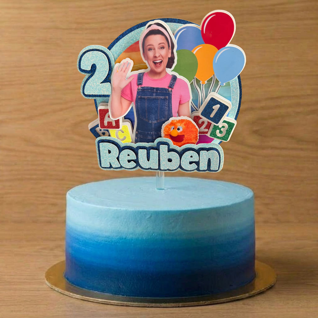 Ms Rachel Cake Topper | Custom Name & Age Birthday Decoration