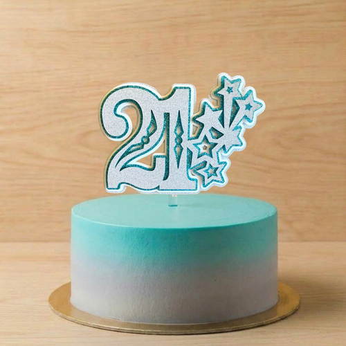 21st Birthday Cake Topper – Celebration Cake Decoration