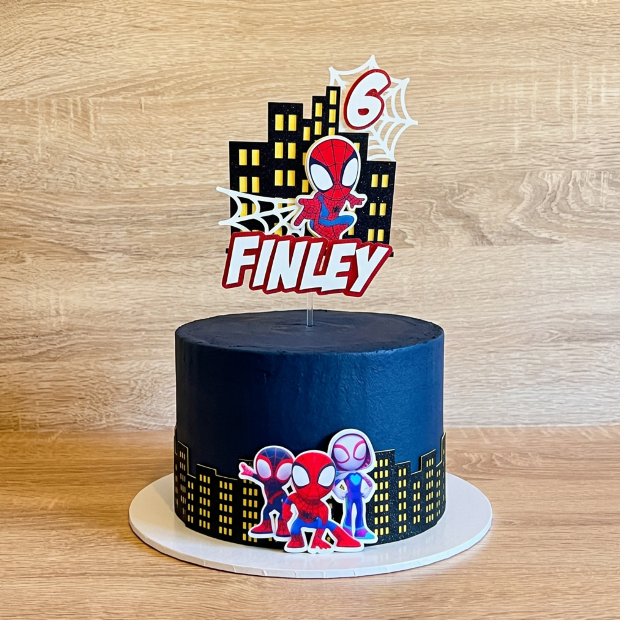 Amazing Spidey and Friends Personalised Cake Topper | Complete Party Set