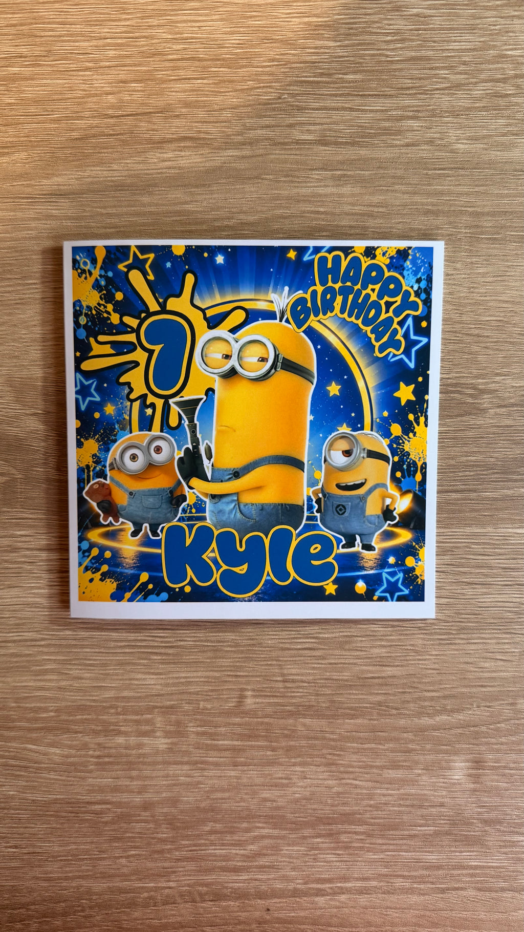 Minions Cake Topper | Custom Name & Age Birthday Decoration