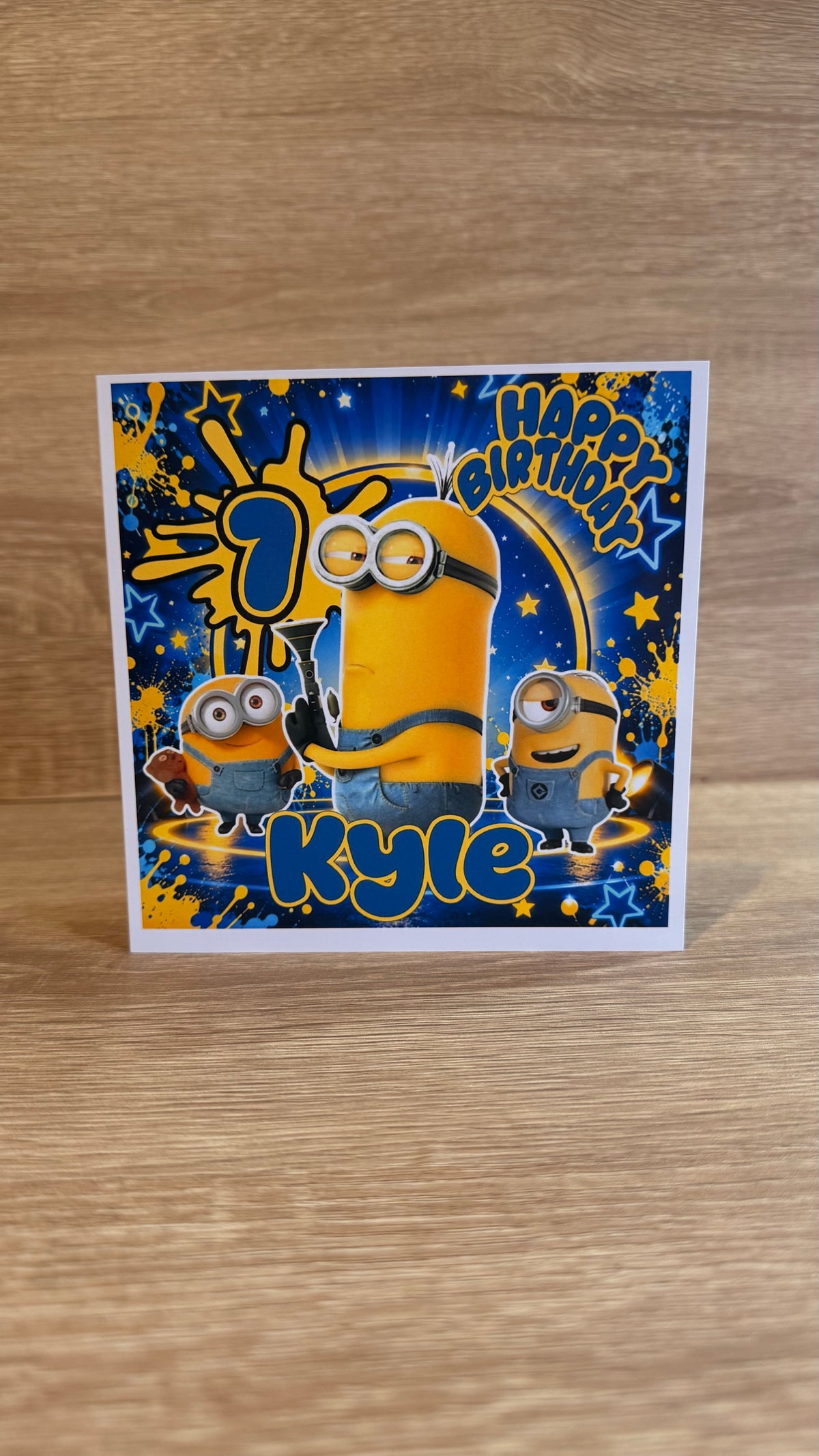 Minions Cake Topper | Custom Name & Age Birthday Decoration