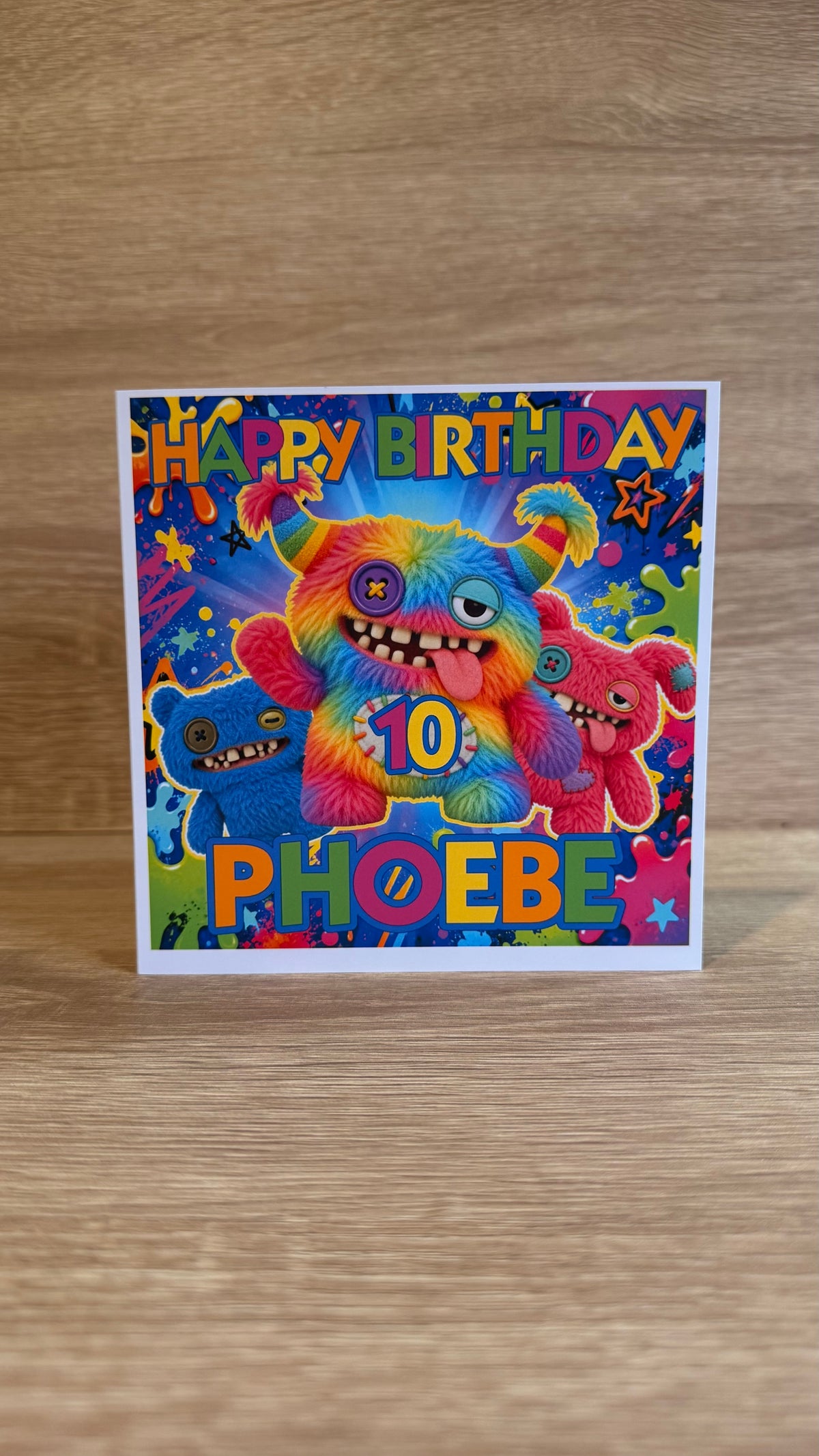 Fuggler Personalised Birthday Card – Name & Age – 6x6