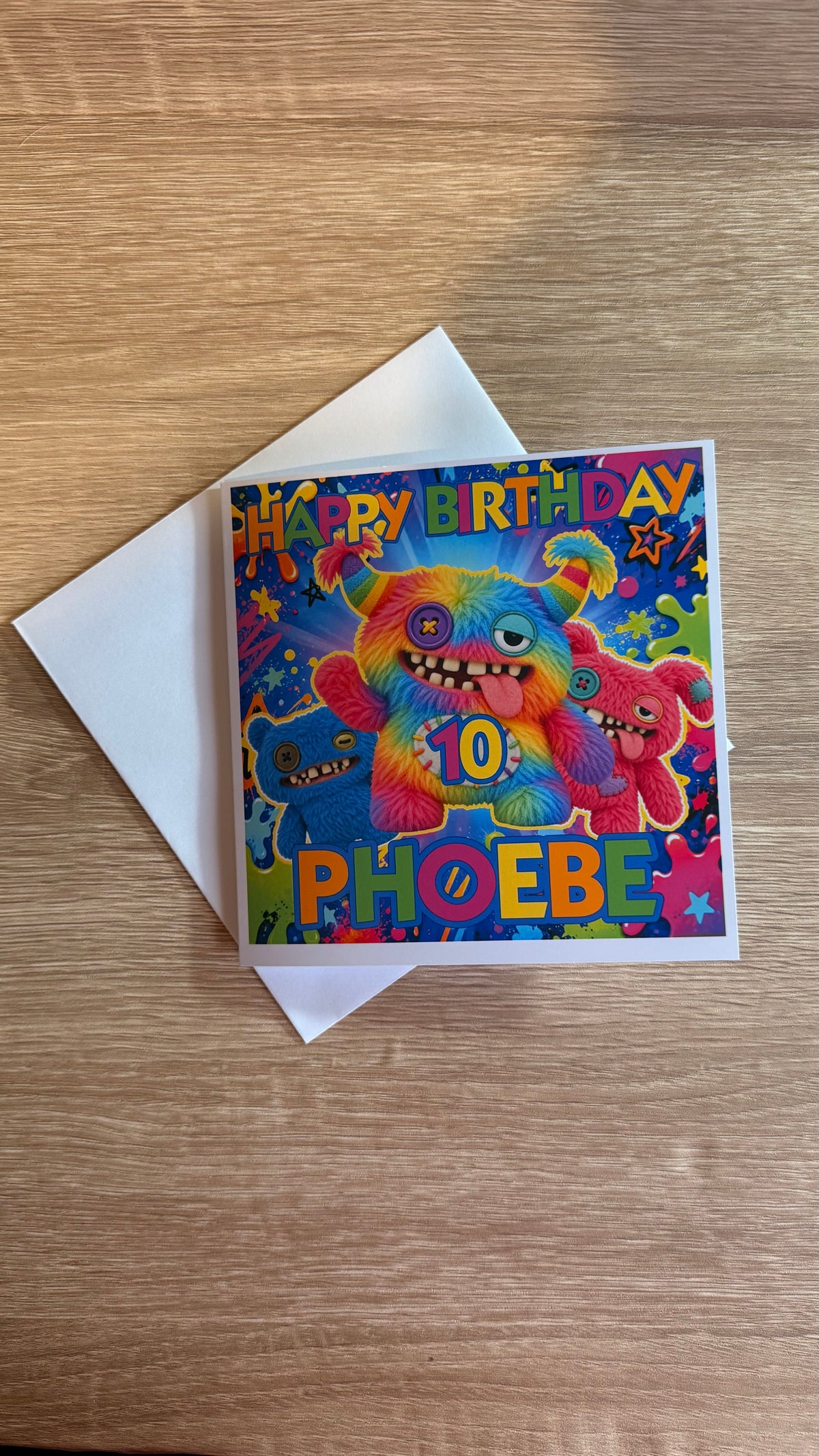 Fuggler Personalised Birthday Card – Name & Age – 6x6