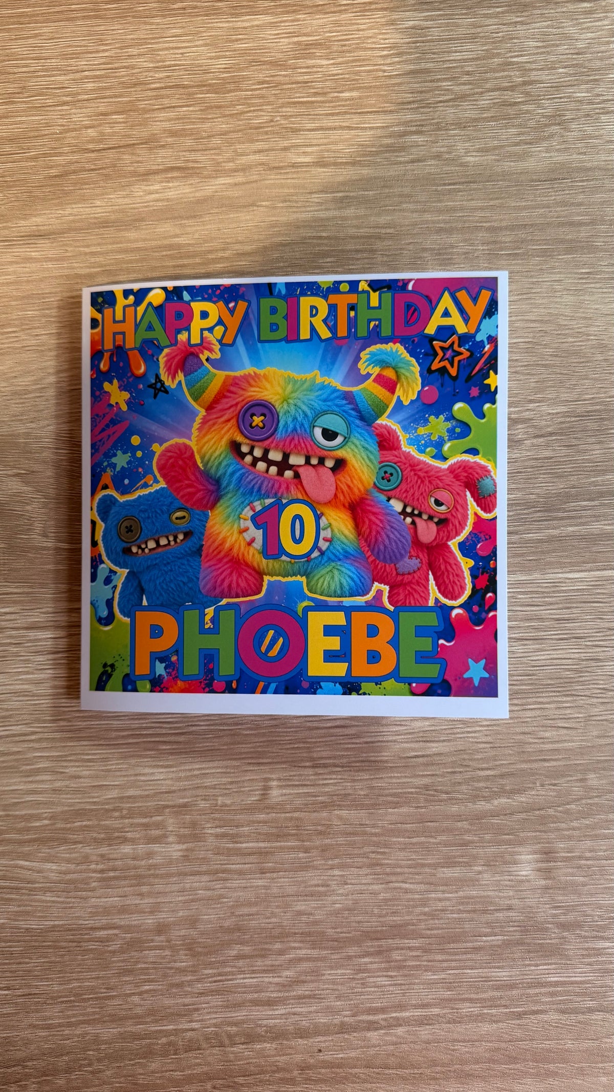 Fuggler Personalised Birthday Card – Name & Age – 6x6