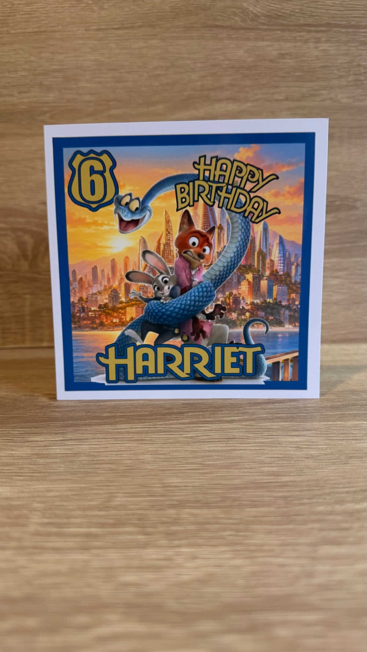Zootopia 2 Personalised Birthday Card – Golden Sunset – Name & Age