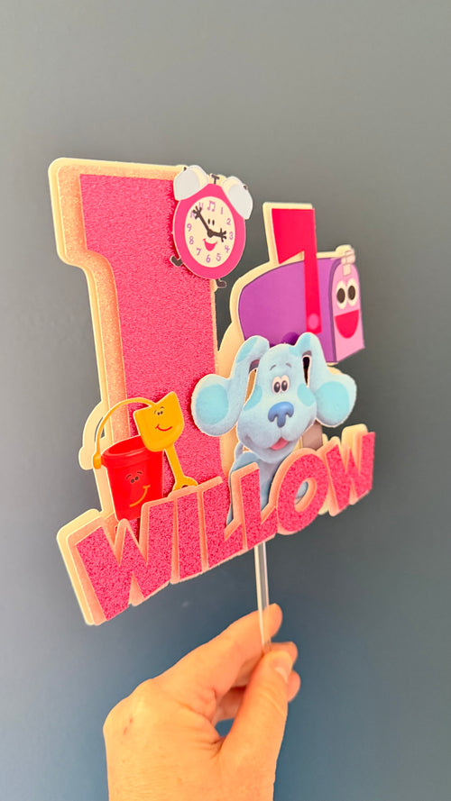 Blue's Clues Personalised Cake Topper | Custom Name & Age