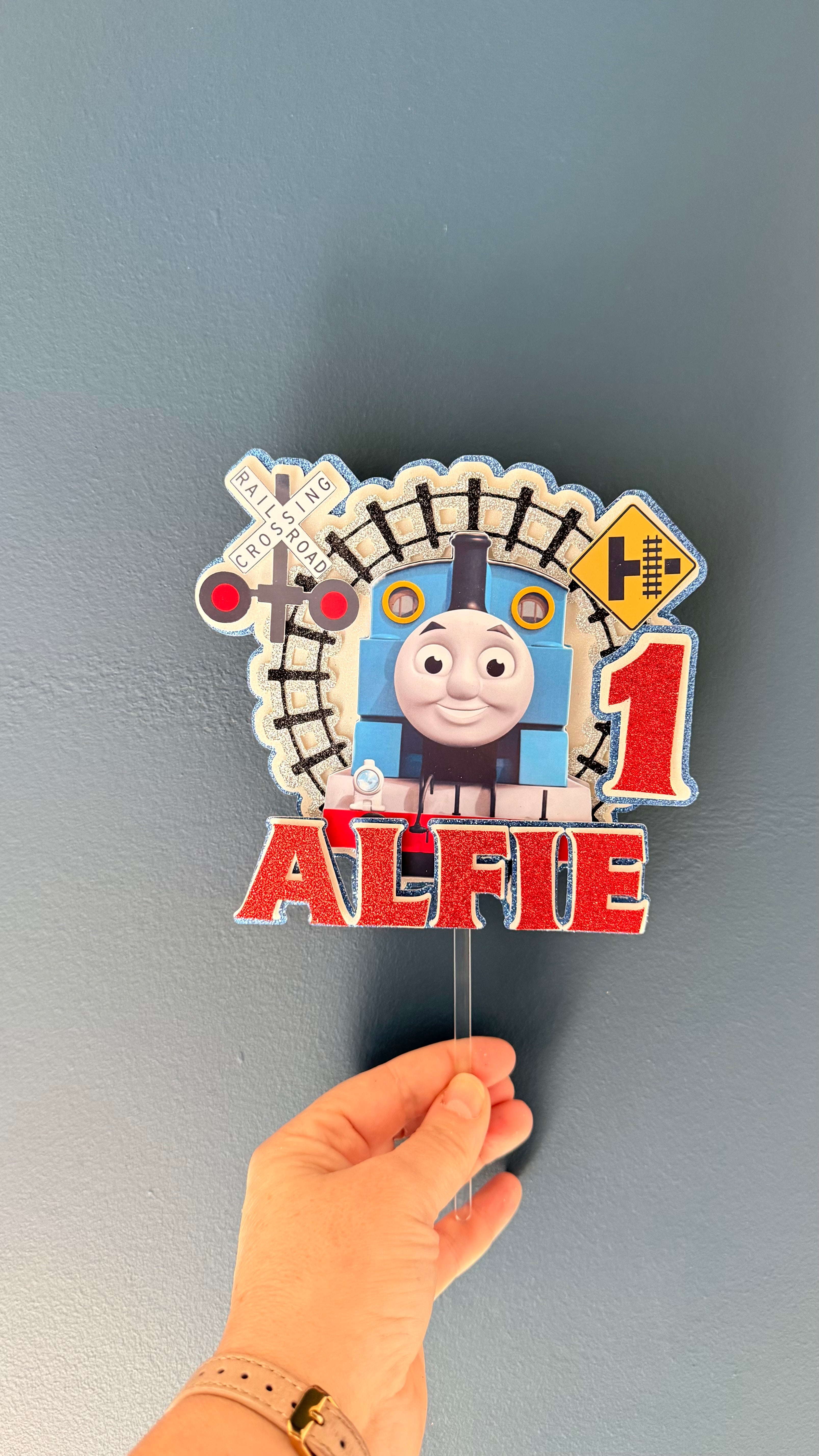 Thomas the Tank Engine Personalised Cake Topper | Custom Name & Age