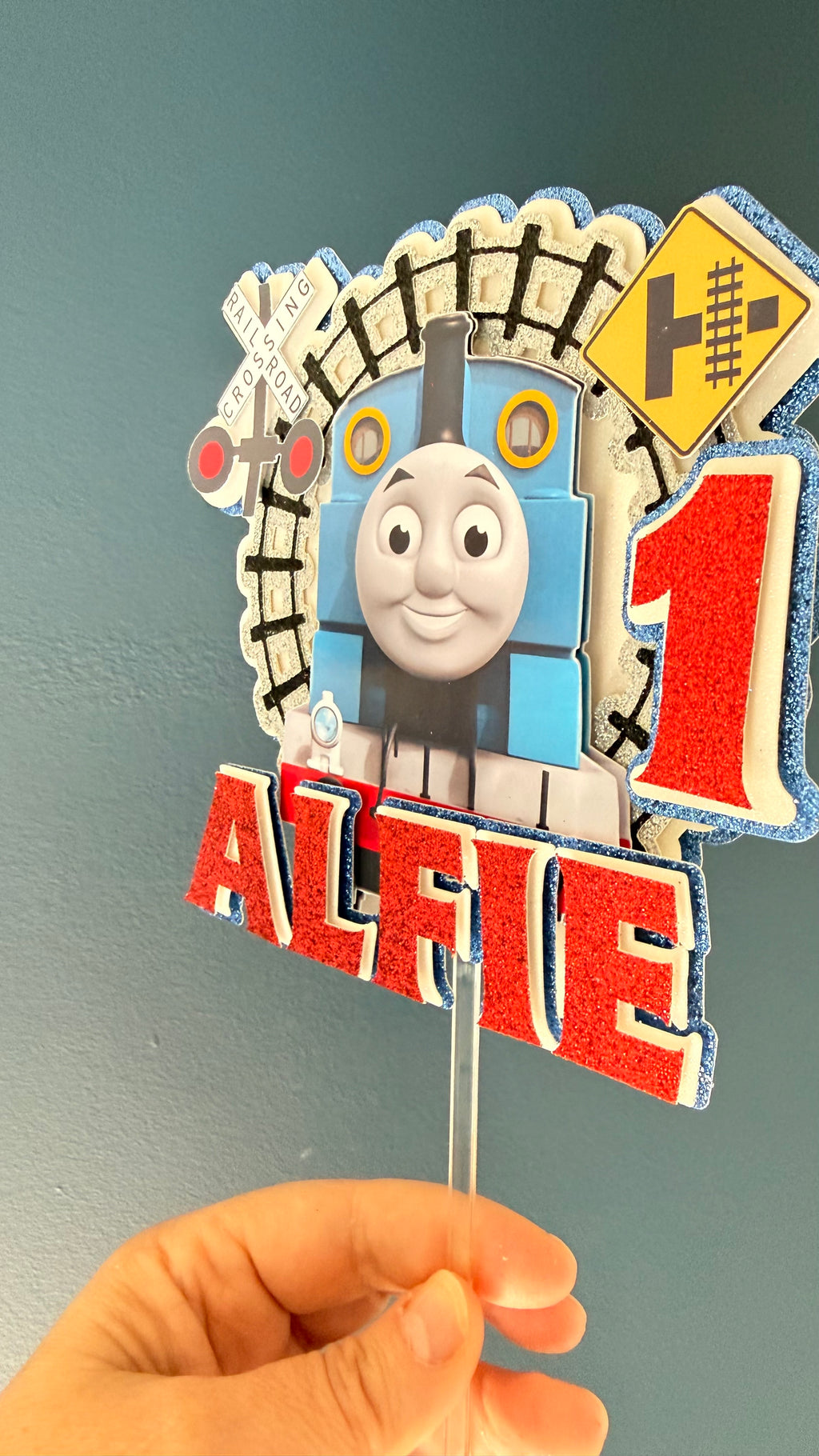 Thomas the Tank Engine Personalised Cake Topper | Custom Name & Age
