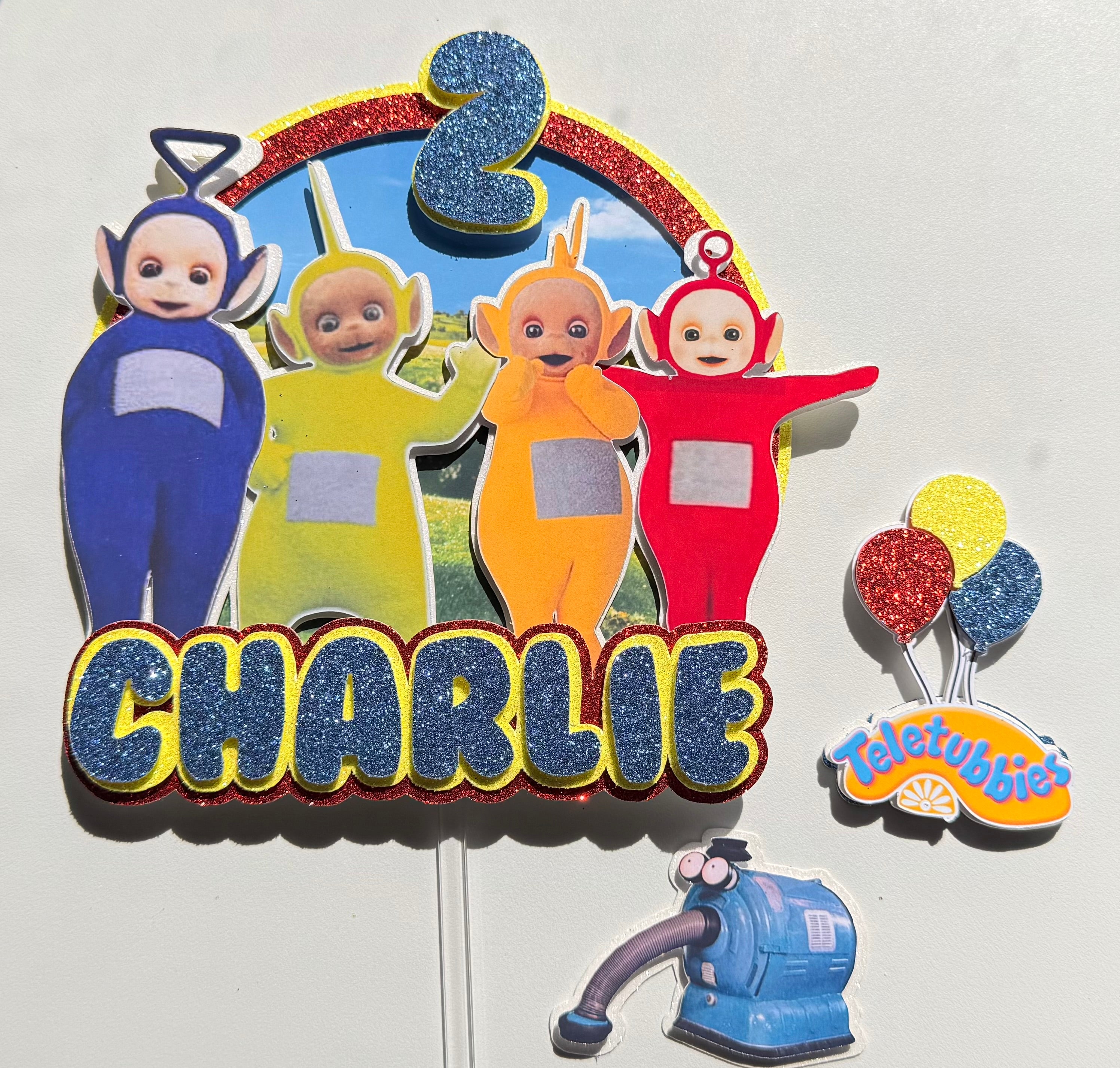 Teletubbies Personalised Cake Topper Set | Custom Name & Age