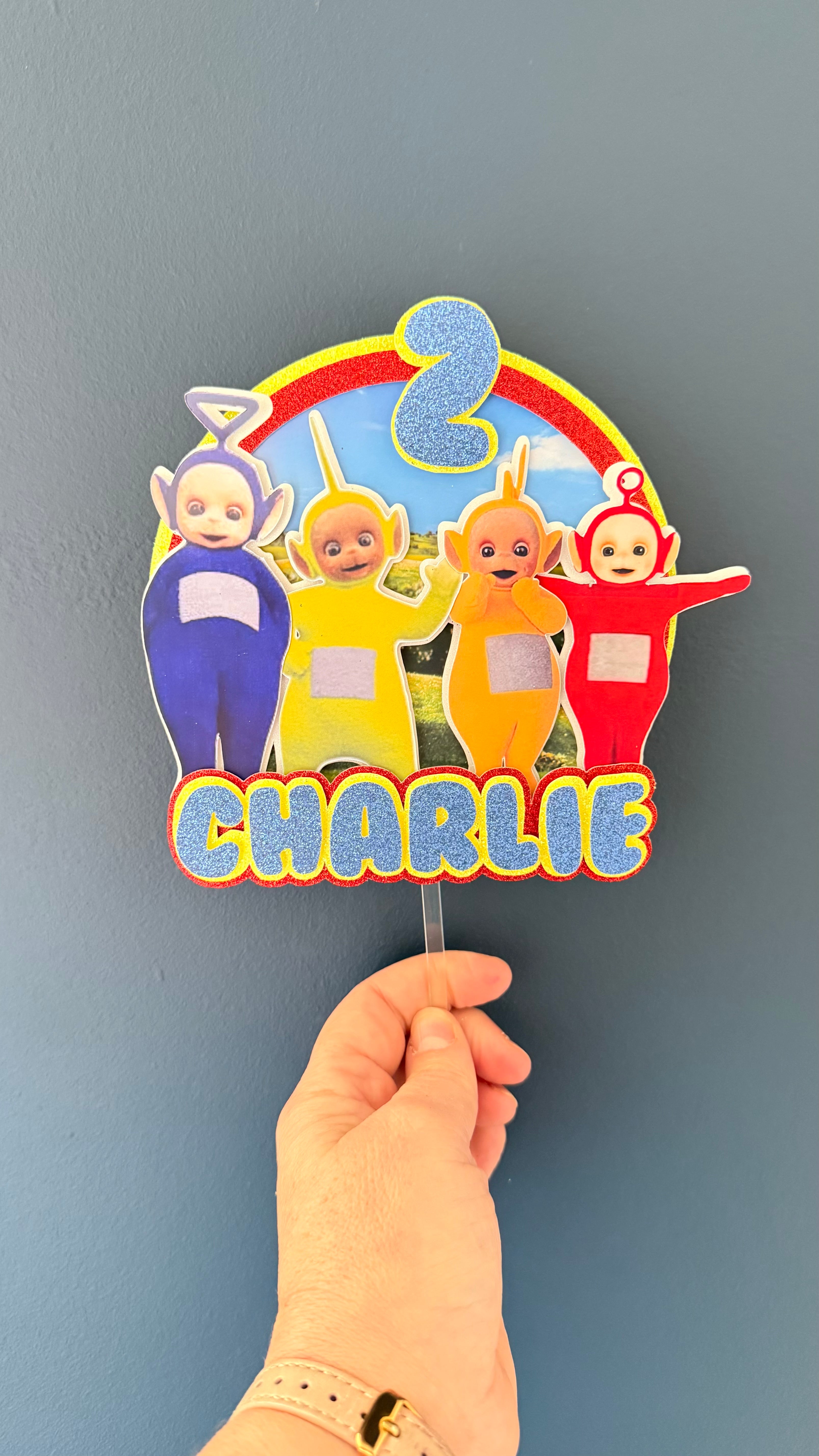 Teletubbies Personalised Cake Topper Set | Custom Name & Age