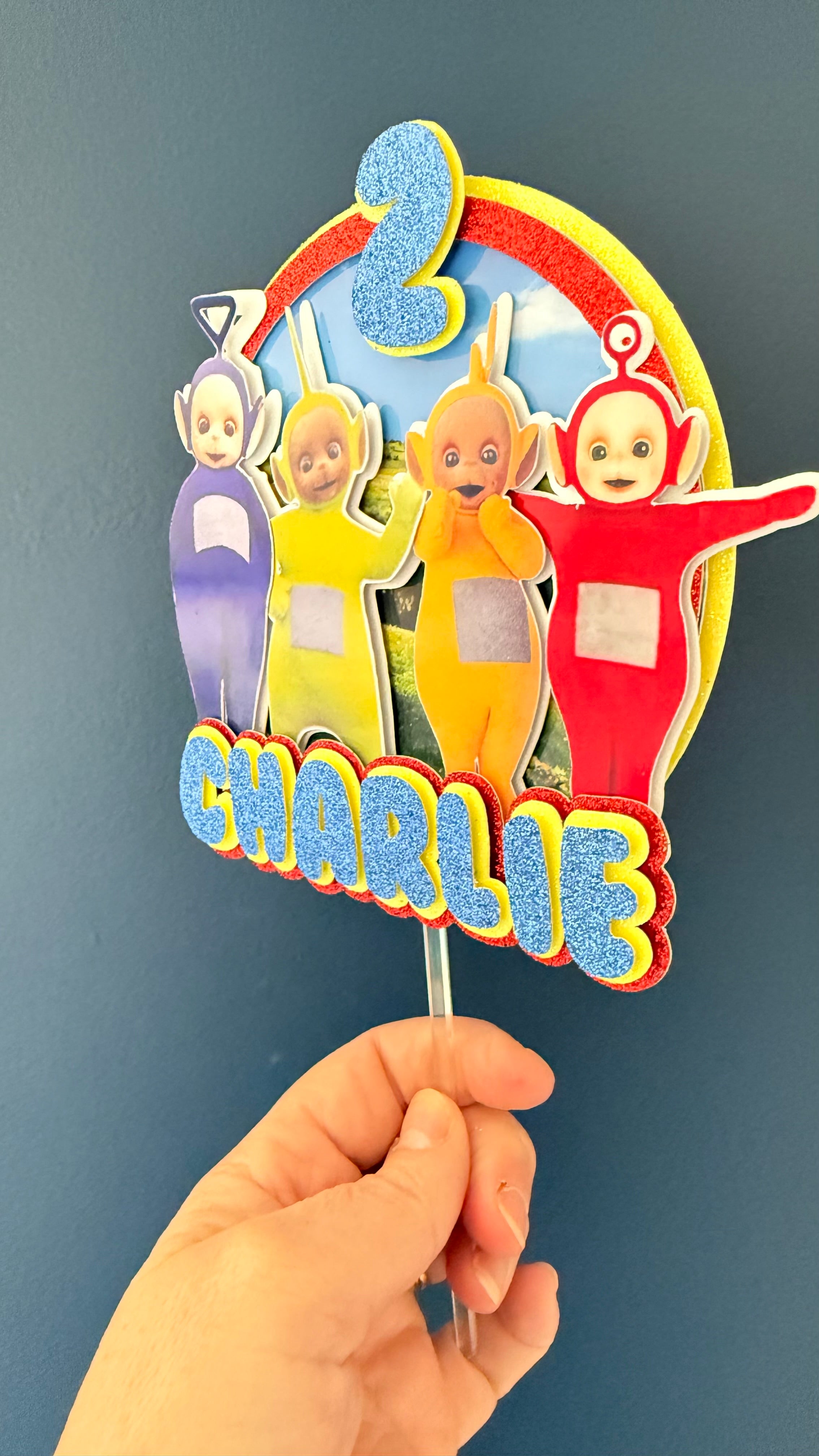 Teletubbies Personalised Cake Topper Set | Custom Name & Age
