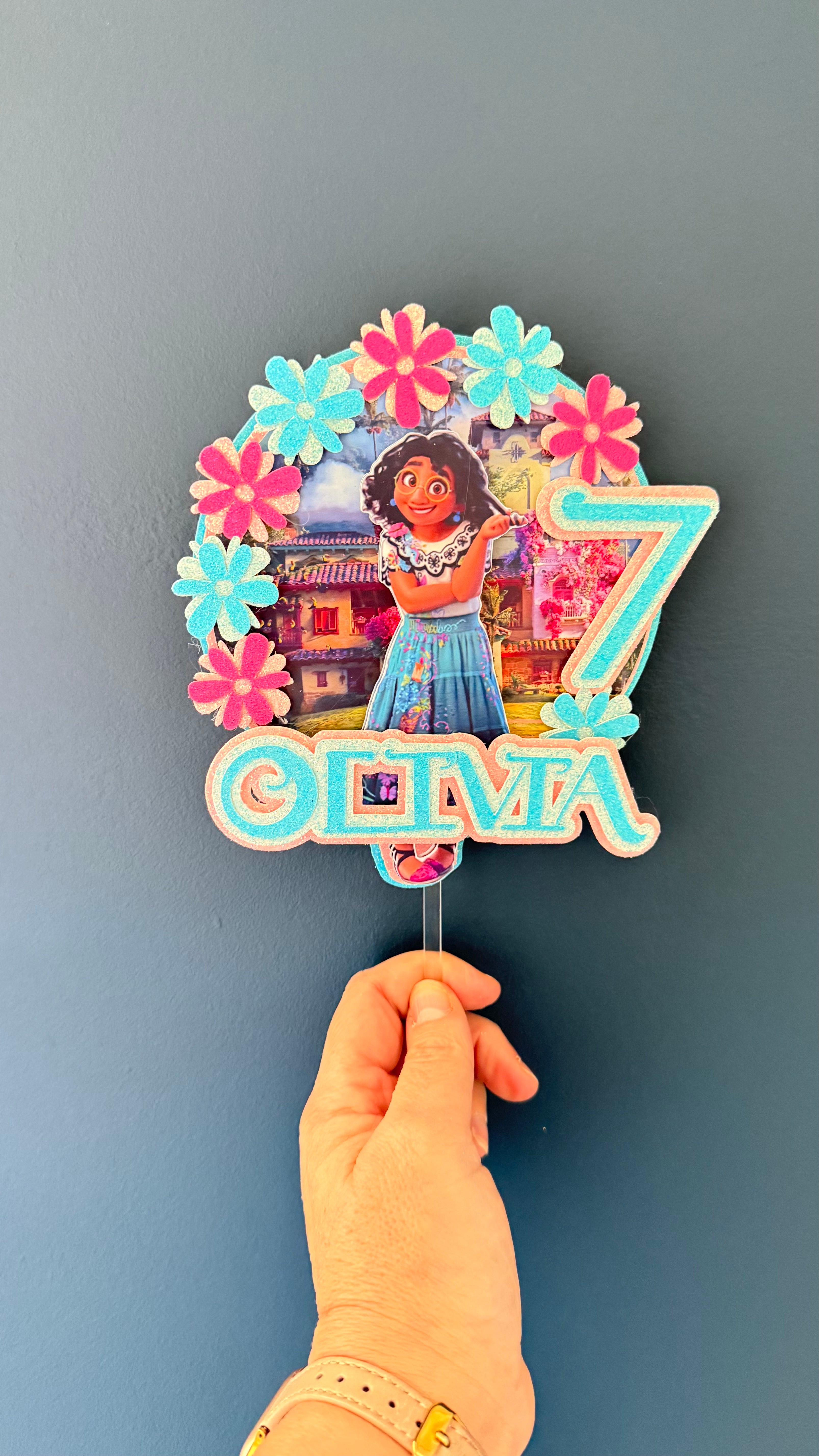 Encanto Mirabel Personalised Cake Topper | Custom Name & Age