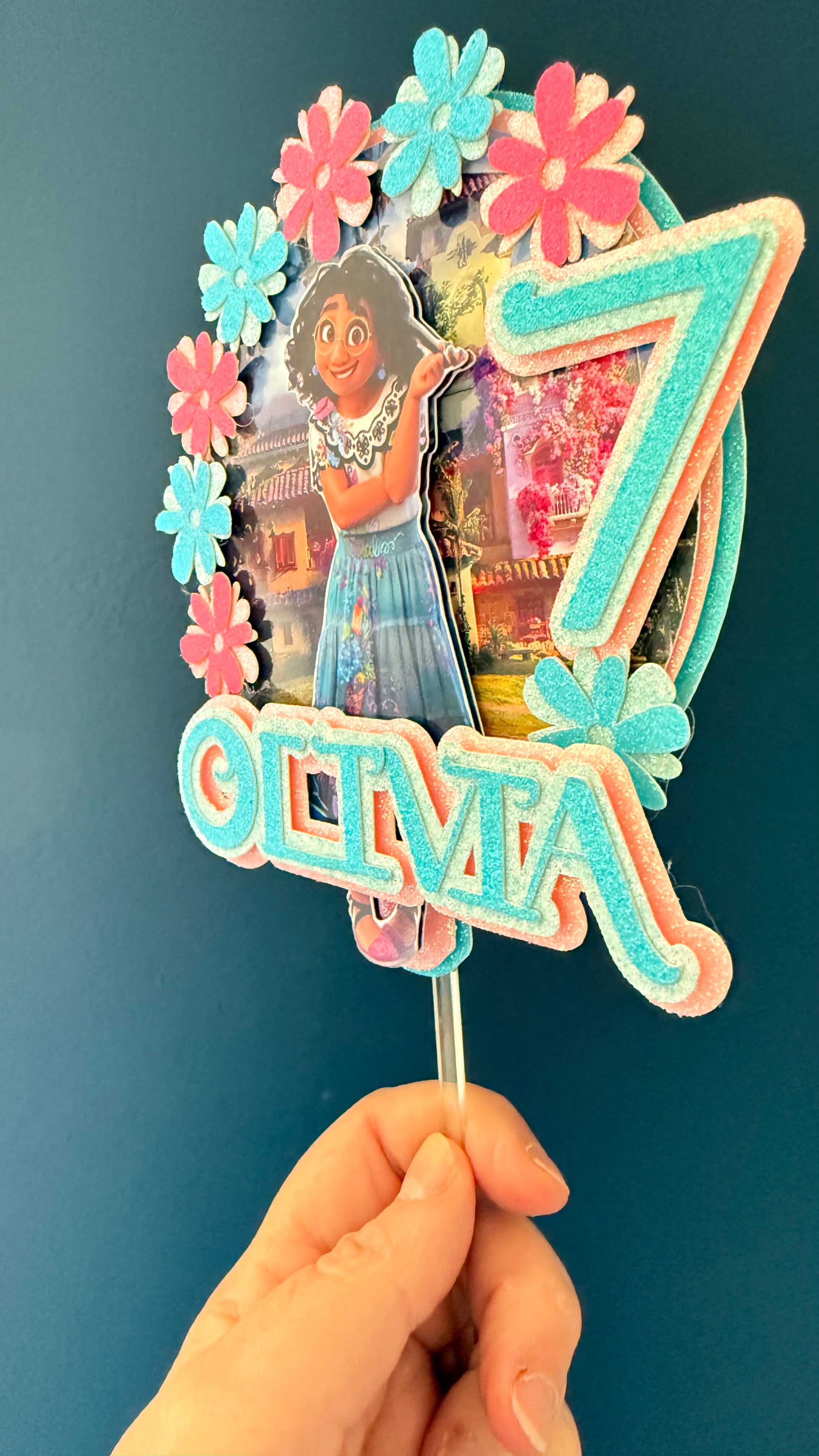Encanto Mirabel Personalised Cake Topper | Custom Name & Age
