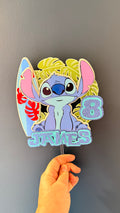 Stitch Inspired Personalised Cake Topper | Custom Name & Age