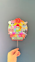 Dandy's World Inspired Personalised Cake Topper | Custom Name & Age