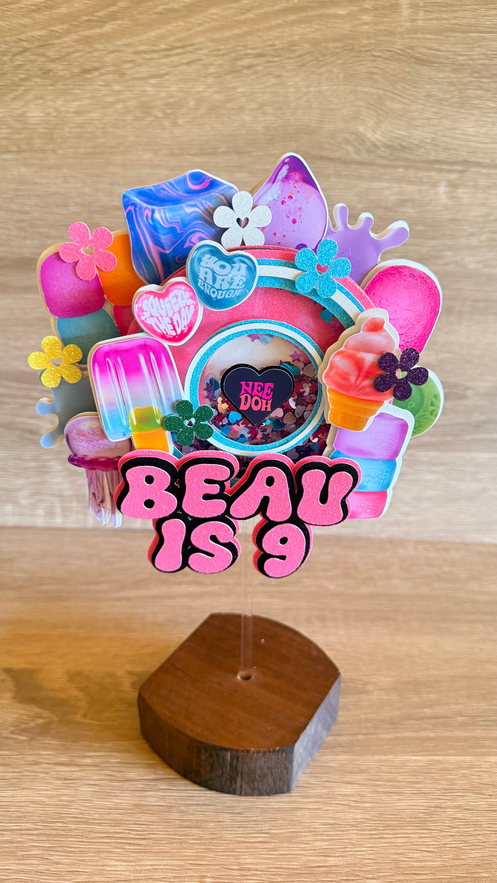 Personalised Sensory Toy Cake Topper | Custom Name & Age