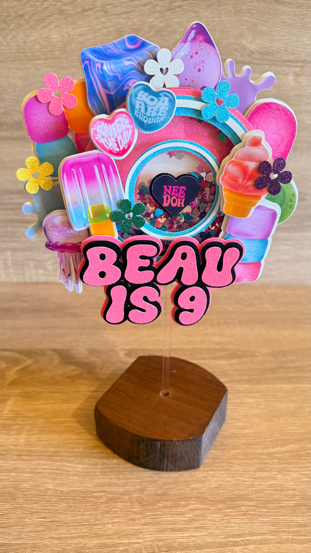 Personalised Sensory Toy Cake Topper | Custom Name & Age