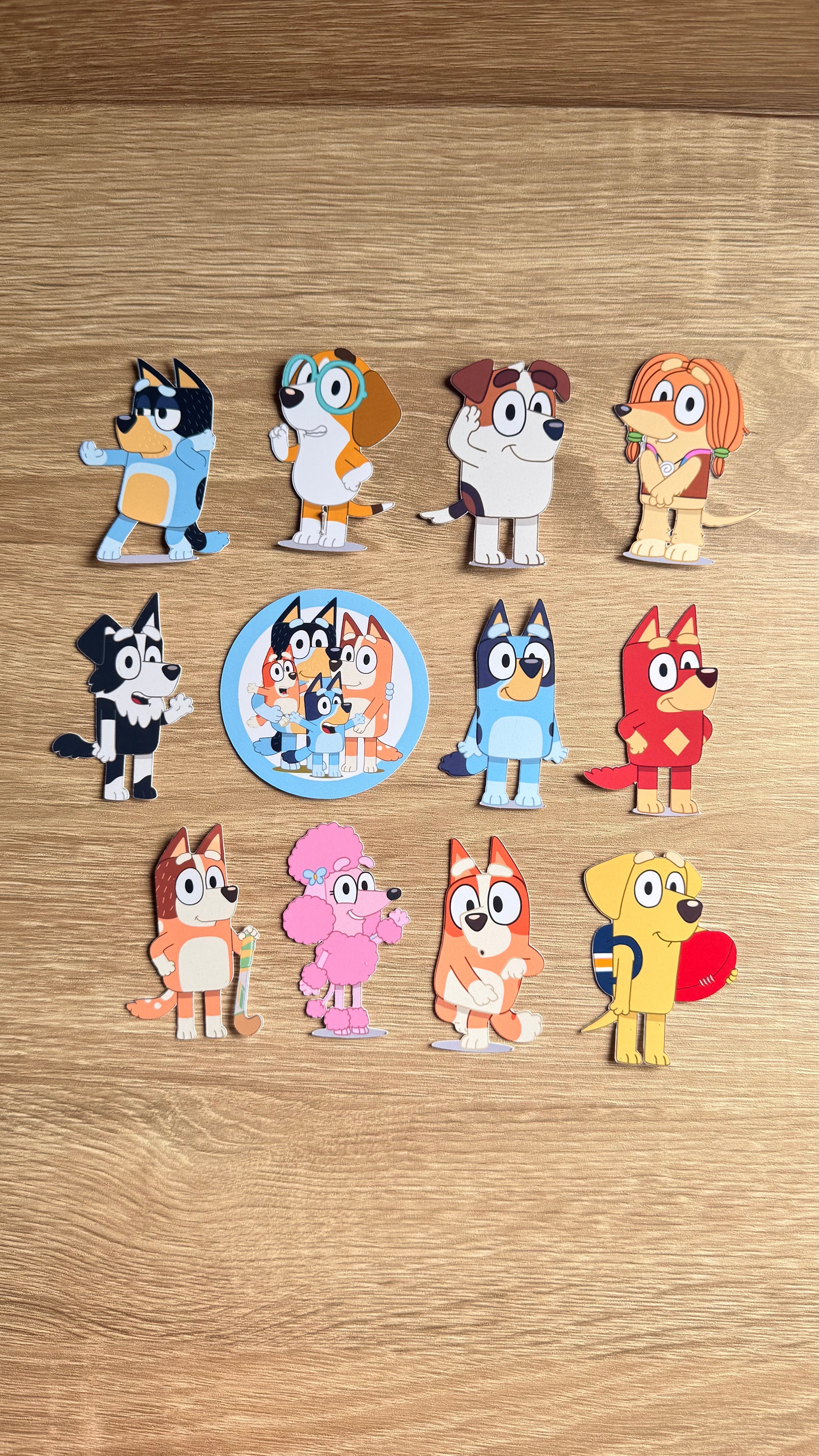 Personalised Bluey Cake Topper | Custom Name & Age Birthday Decoration