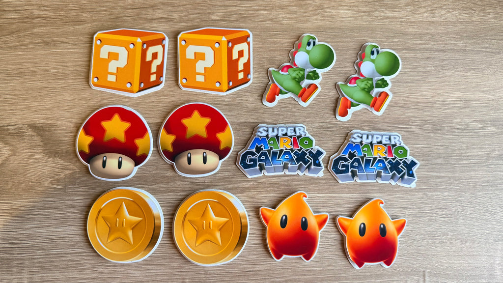 Super Mario Inspired Personalised Cake Topper | Custom Name & Age Birthday Decoration