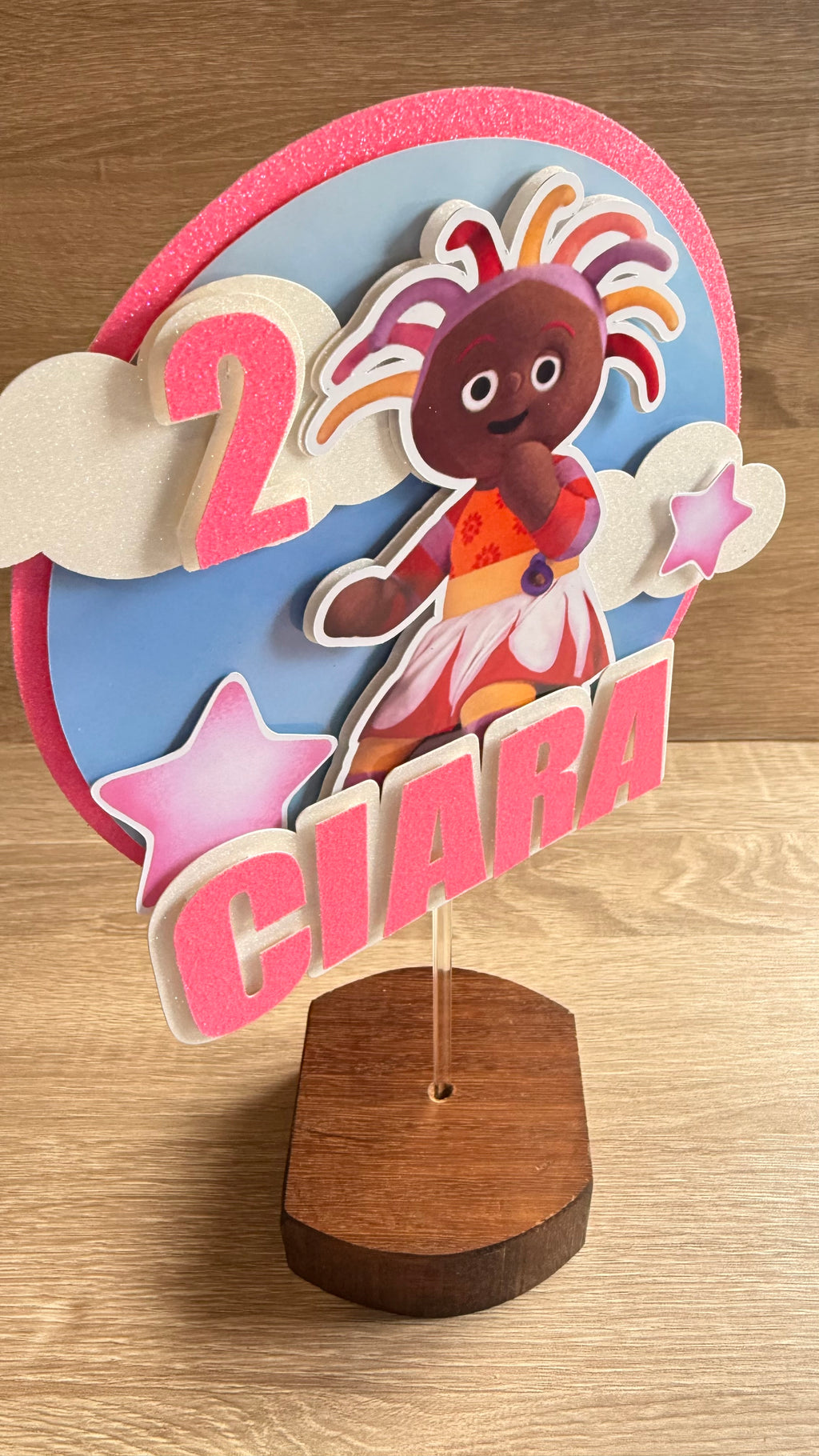 Personalised In The Night Garden Cake Topper – Custom Name & Age Birthday Decoration