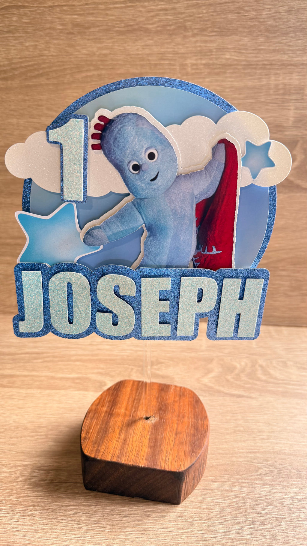 Personalised In The Night Garden Cake Topper – Custom Name & Age Birthday Decoration