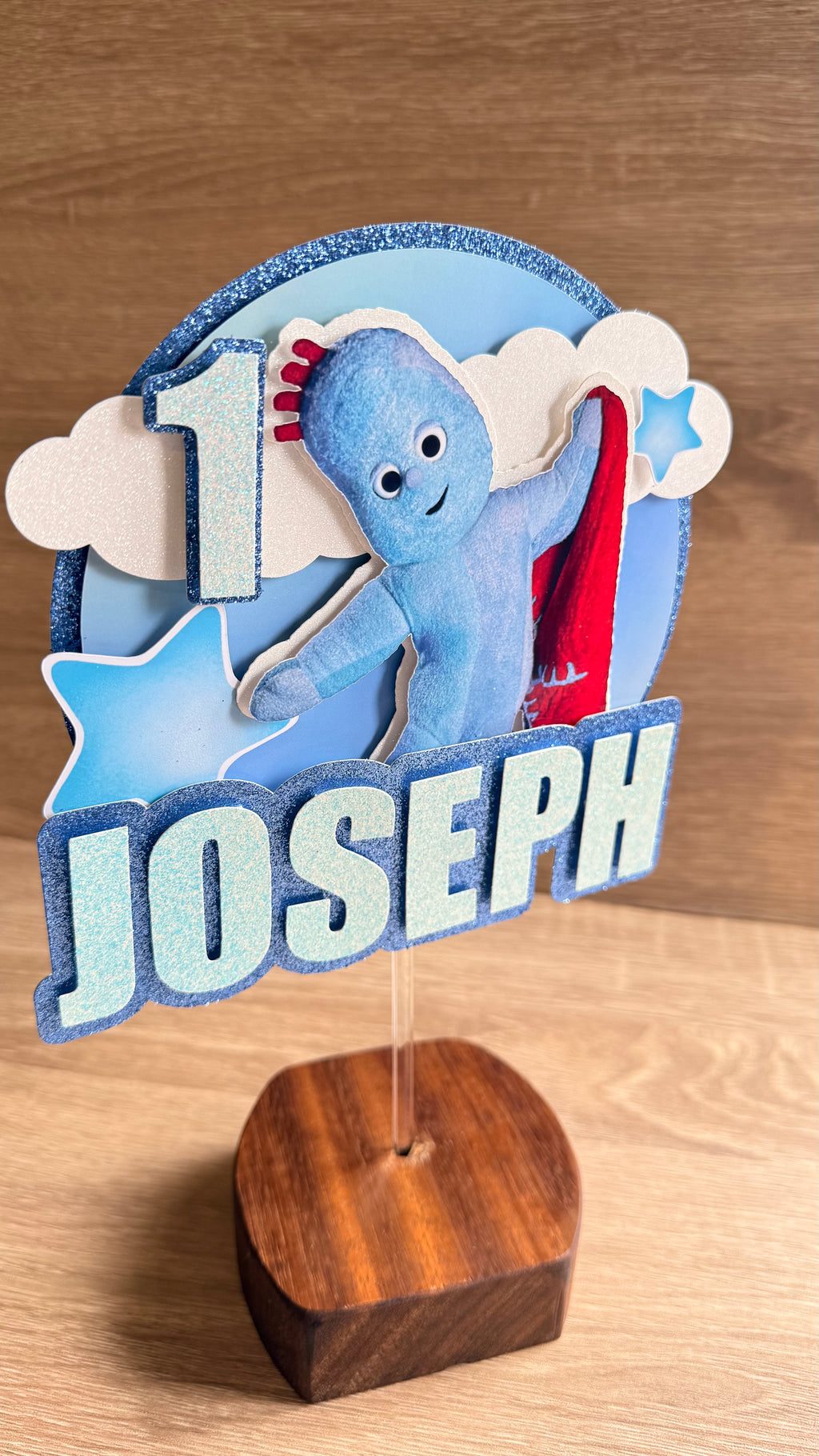 Personalised In The Night Garden Cake Topper – Custom Name & Age Birthday Decoration