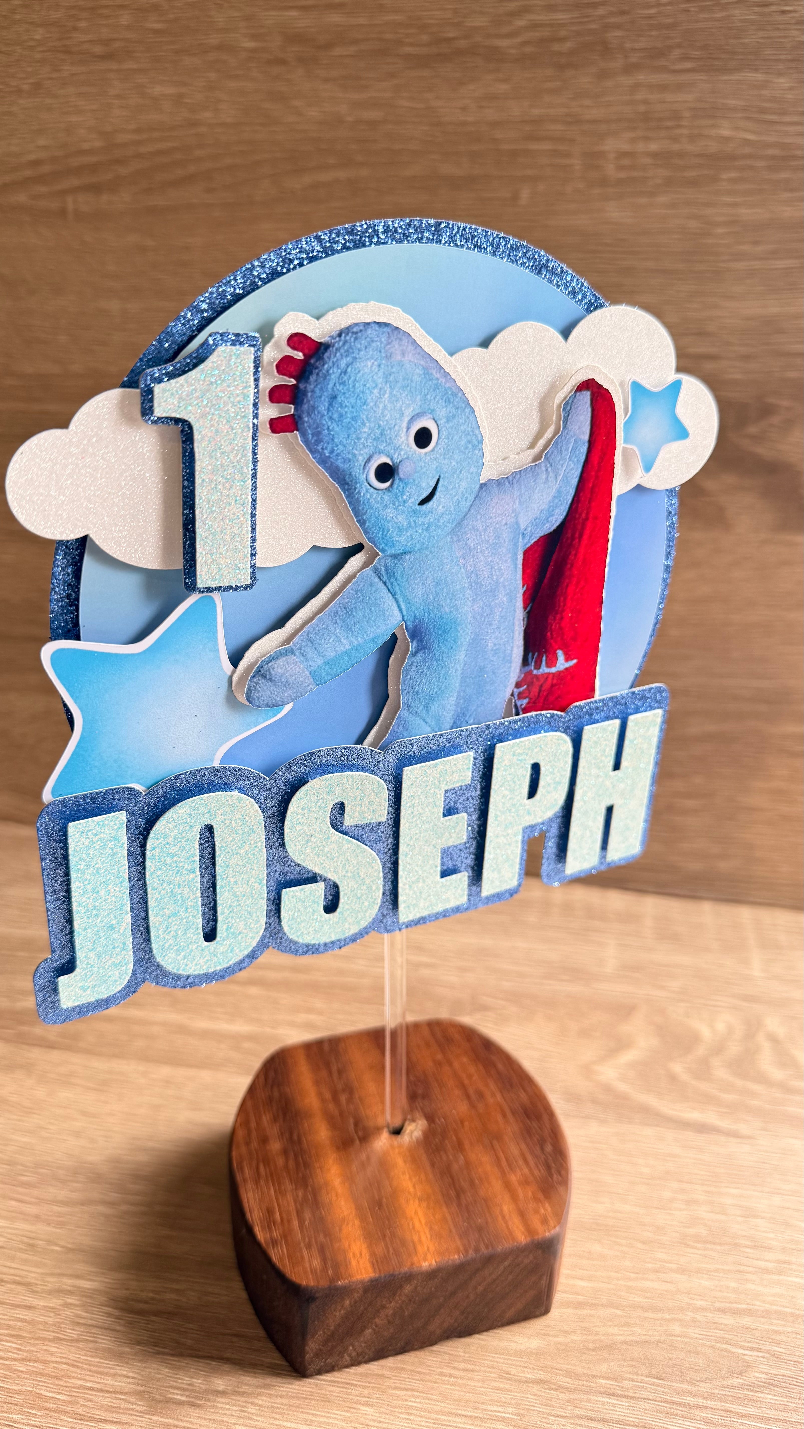 Personalised In The Night Garden Cake Topper – Custom Name & Age Birthday Decoration