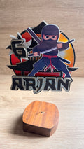 Ninja Personalised Cake Topper | Custom Name & Age Birthday Decoration