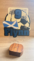 Personalised Scotland Football Cake Topper – Custom Name & Age Birthday Decoration