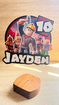 Roblox Personalised Cake Topper – Custom Name & Age Birthday Decor
