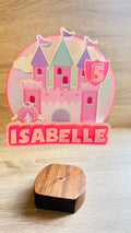 Personalised Princess Castle Cake Topper – Custom Name & Age Birthday Decoration