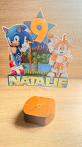 Sonic the Hedgehog Cake Topper | Custom Name & Age Birthday Decoration