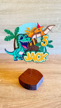 Dinosaur Personalised Cake Topper | Custom Name & Age